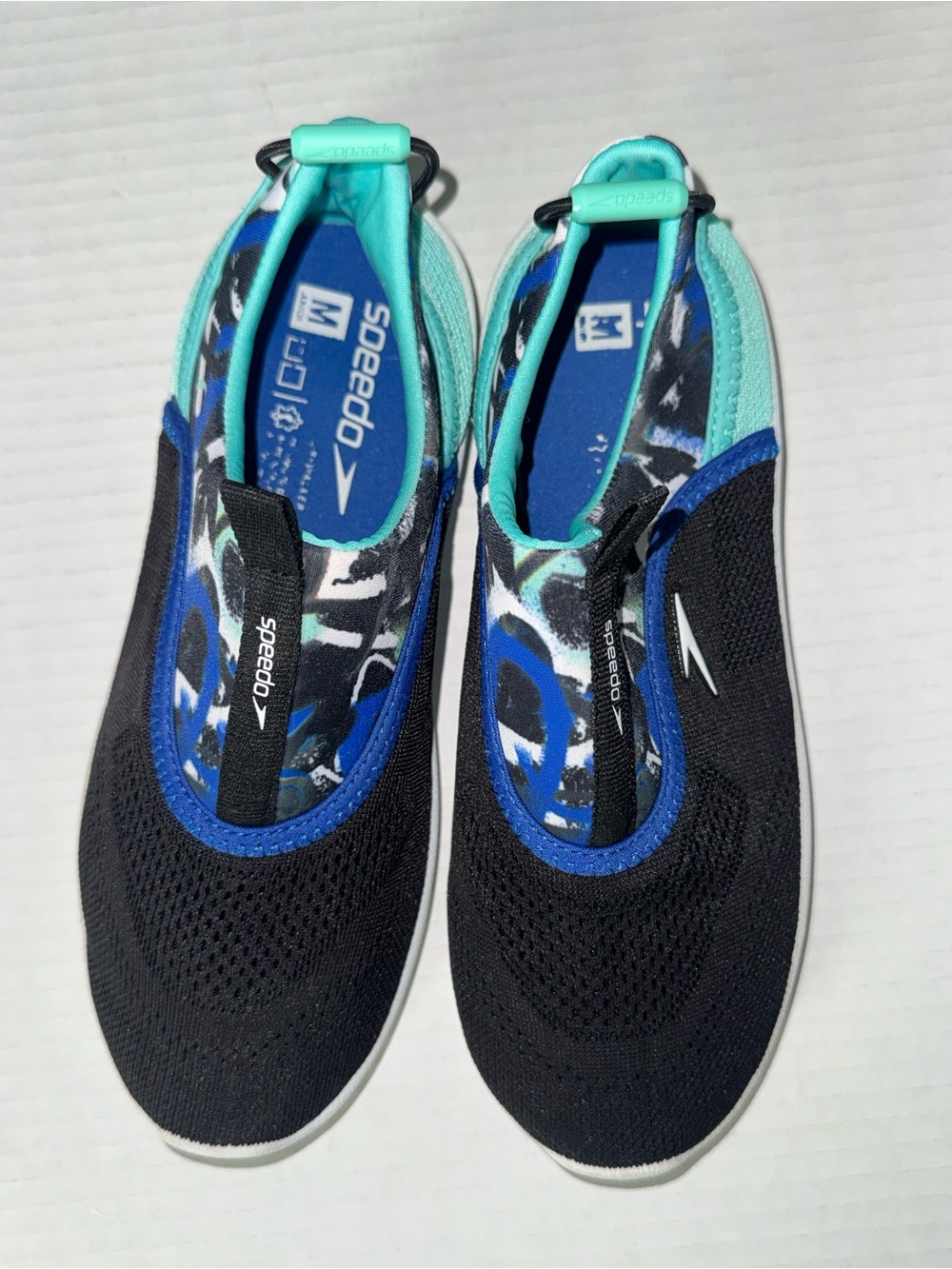Speedo Youth Black with Blue & Teal Water Shoes